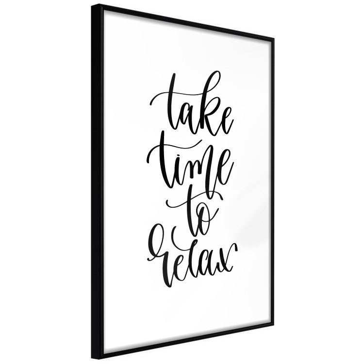 Wall Poster Take Time to Relax - black English text on white background 129589 additionalImage 13