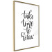 Wall Poster Take Time to Relax - black English text on white background 129589 additionalThumb 12