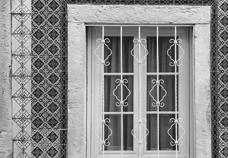Poster Patterned Windows - black and white window photography in an abstract style 129789 additionalImage 9
