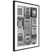 Poster Patterned Windows - black and white window photography in an abstract style 129789 additionalThumb 6
