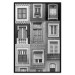 Poster Patterned Windows - black and white window photography in an abstract style 129789 additionalThumb 16