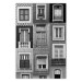 Poster Patterned Windows - black and white window photography in an abstract style 129789