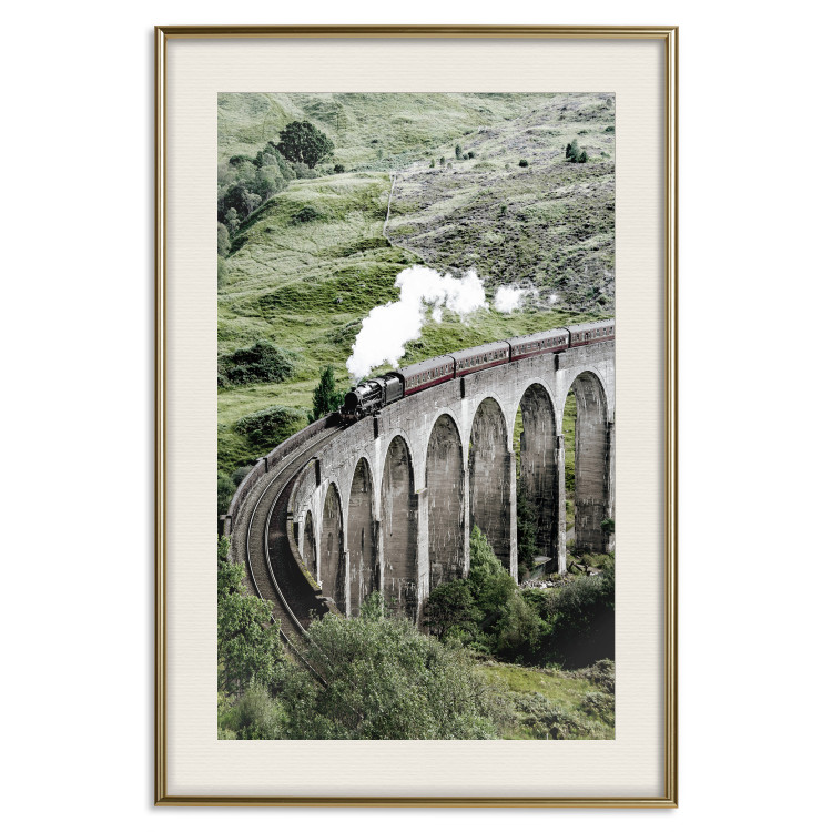 Poster Journey Through Time - landscape of a large viaduct with a train passing through 130289 additionalImage 20