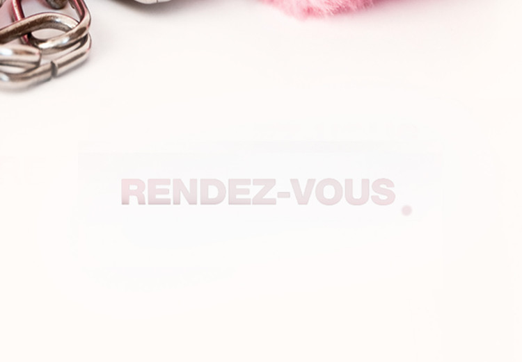 Poster Rendezvous - handcuffs with pink fur on a uniform light background 131789 additionalImage 9