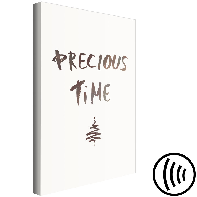 Canvas Art Print Precious time - Christmas graphic with an English inscription 132089 additionalImage 6