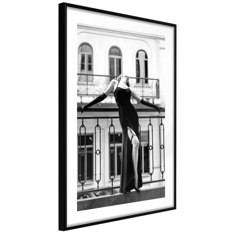 Wall Poster Dance in Paris - black and white photograph of a woman against architectural backdrop 132289 additionalImage 8