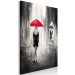 Canvas Print Rainy Encounter (1-piece) Vertical - landscape of a couple with umbrella 135089 additionalThumb 2