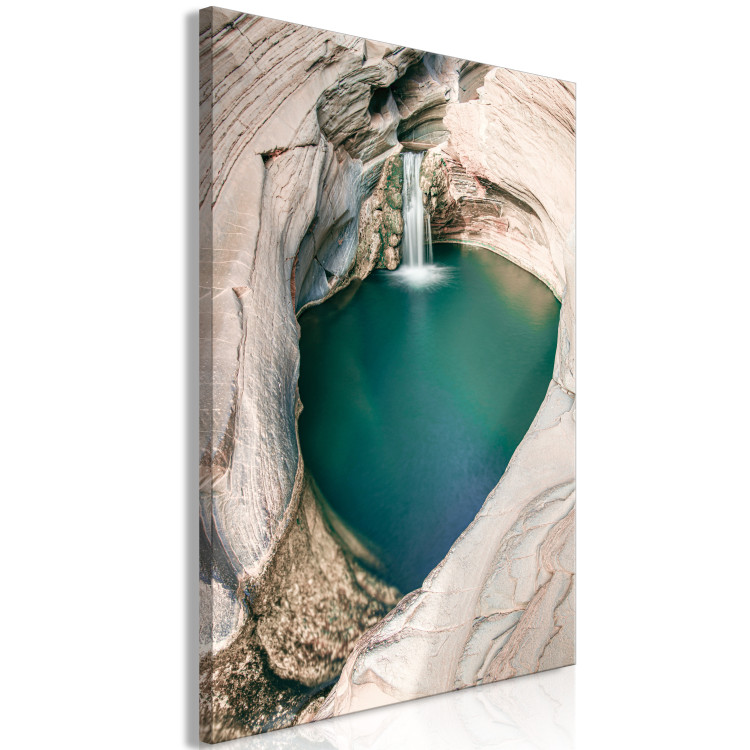 Canvas Closed bay - photo with a turquoise waterfall 135289 additionalImage 2