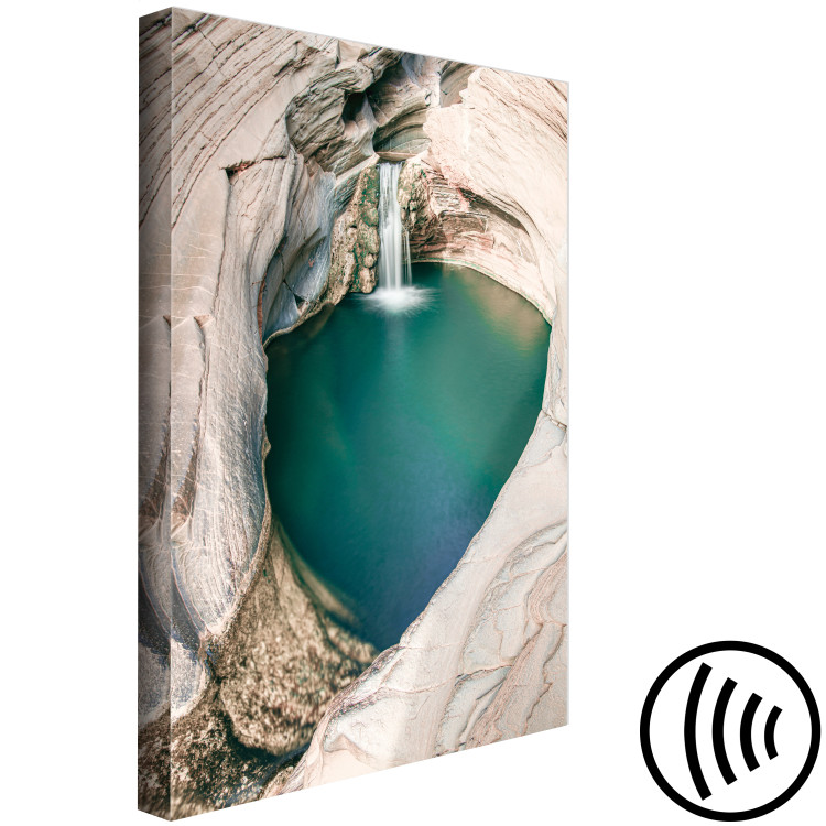 Canvas Closed bay - photo with a turquoise waterfall 135289 additionalImage 6