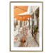 Poster Summer Morning - restaurant tables and street in an Italian town 135889 additionalThumb 13