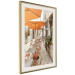 Poster Summer Morning - restaurant tables and street in an Italian town 135889 additionalThumb 3