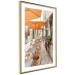Poster Summer Morning - restaurant tables and street in an Italian town 135889 additionalThumb 2