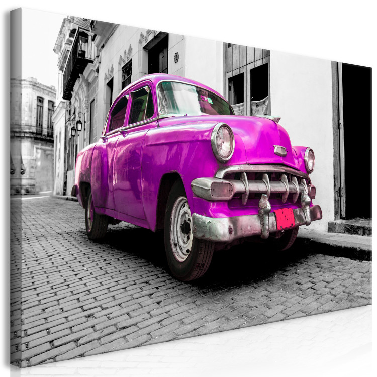 Large canvas print Cuban Classic Car (Pink) II [Large Format] 137589 additionalImage 3