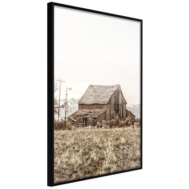 Poster Abandoned Ranch - rural landscape overlooking a wooden house 137689 additionalImage 4