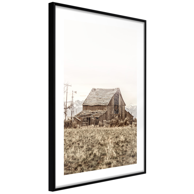 Poster Abandoned Ranch - rural landscape overlooking a wooden house 137689 additionalImage 5