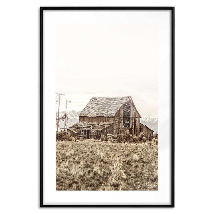 Poster Abandoned Ranch - rural landscape overlooking a wooden house 137689 additionalImage 20