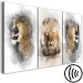 Canvas Print Lion Portrait (3-piece) - wild cat from three different perspectives 138689 additionalThumb 6