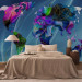 Wall Mural Abstraction with continents - colourful world map with colourful patterns 142989 additionalThumb 2