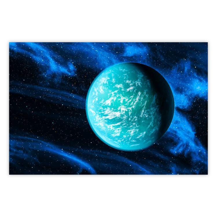 Wall Poster Blue Planet - Visualization of the Cosmos in Dark Tones 146389