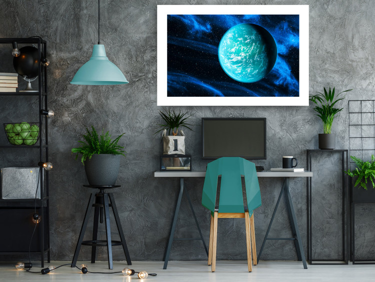 Wall Poster Blue Planet - Visualization of the Cosmos in Dark Tones 146389 additionalImage 12