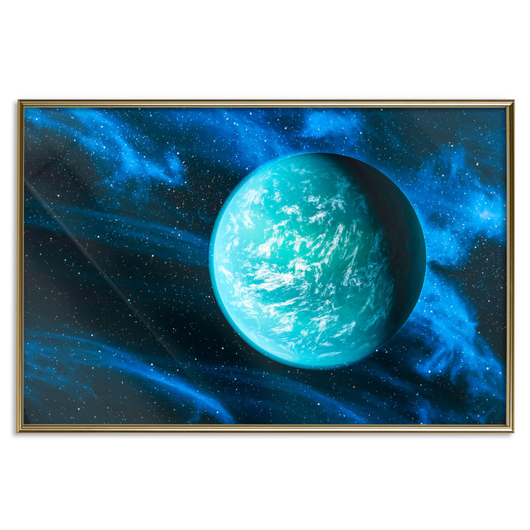 Wall Poster Blue Planet - Visualization of the Cosmos in Dark Tones 146389 additionalImage 21