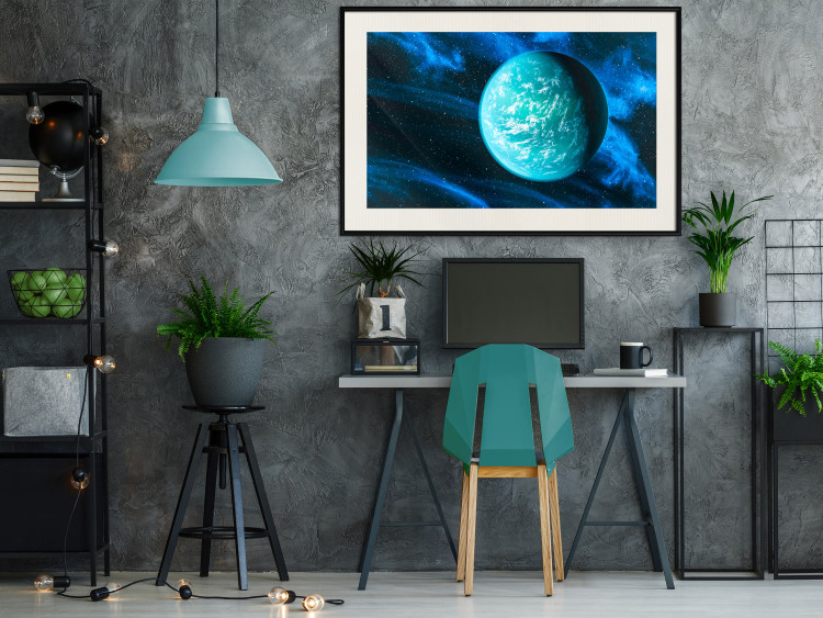 Wall Poster Blue Planet - Visualization of the Cosmos in Dark Tones 146389 additionalImage 16