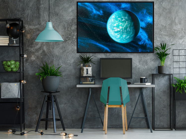 Wall Poster Blue Planet - Visualization of the Cosmos in Dark Tones 146389 additionalImage 11