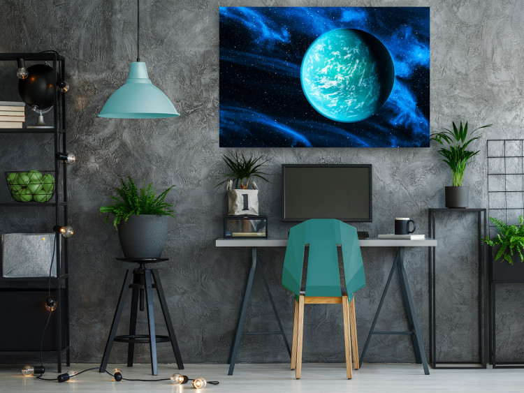 Wall Poster Blue Planet - Visualization of the Cosmos in Dark Tones 146389 additionalImage 10