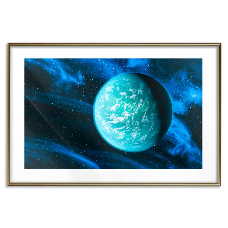 Wall Poster Blue Planet - Visualization of the Cosmos in Dark Tones 146389 additionalImage 25