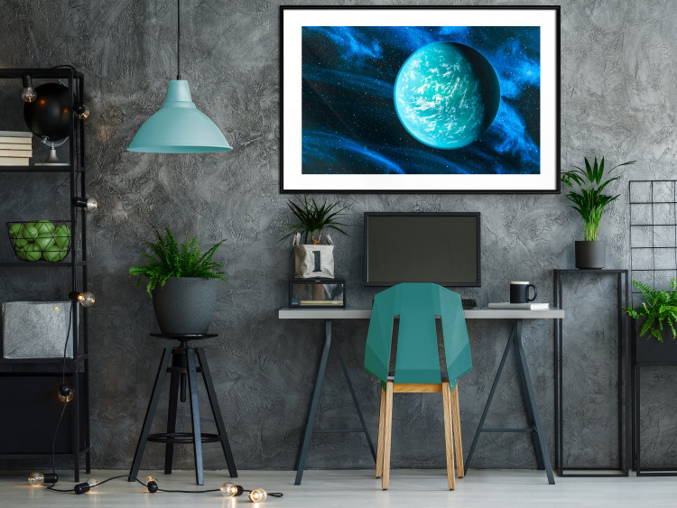 Wall Poster Blue Planet - Visualization of the Cosmos in Dark Tones 146389 additionalImage 18
