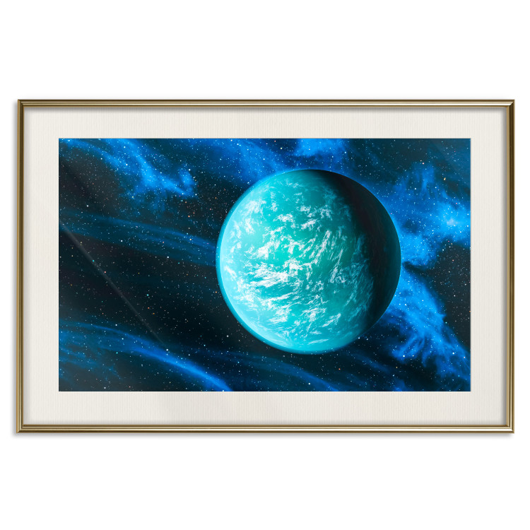 Wall Poster Blue Planet - Visualization of the Cosmos in Dark Tones 146389 additionalImage 27