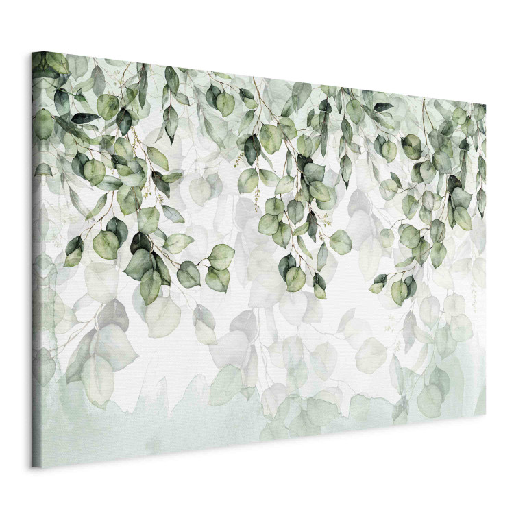 Large canvas print Lightness of Leaves - Watercolor Composition With Green Plants [Large Format] 151489 additionalImage 3