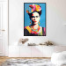 Wall Poster Blue Portrait - Frida Kahlo With Flowers in Her Hair in Pop-Art Style 152189 additionalThumb 16