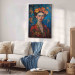 Canvas Portrait of Frida - Klimt-Style Composition on a Dark Blue Background 152289 additionalThumb 11