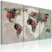 Canvas Art Print Map of the World: Full moon - triptych 55289 additionalThumb 2