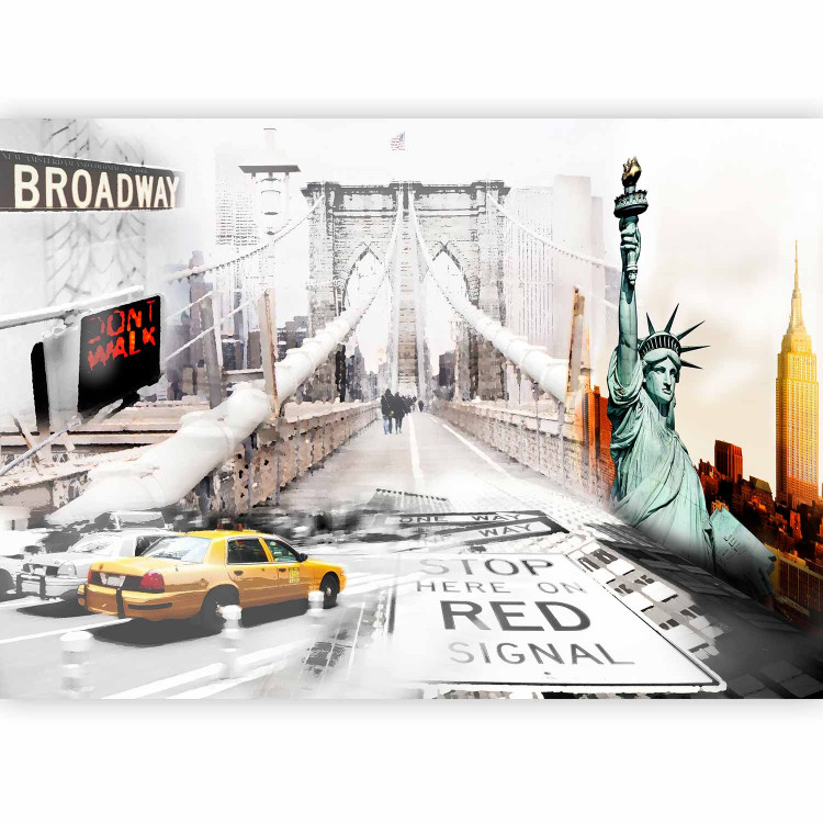 Wall Mural Streets of New York - Urban Architecture with Statue of Liberty and Bridge 60689 additionalImage 5