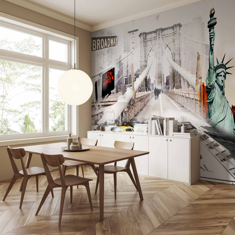 Wall Mural Streets of New York - Urban Architecture with Statue of Liberty and Bridge 60689 additionalImage 7