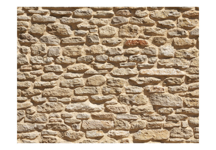 Photo Wallpaper Old Stone Wall - Design with Sand-colored Stone Wall 60989 additionalImage 1