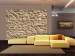 Photo Wallpaper Old Stone Wall - Design with Sand-colored Stone Wall 60989