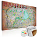 Decorative Pinboard Hamburg [Cork Map] 92189