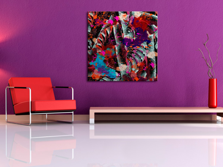 Canvas Print Tropical Colors (1-piece) - Colorful Abstraction with Exotic Flair 93989 additionalImage 2