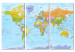Canvas Art Print World Map: Orbis Terrarum II - Detailed Colorful Political Map 97389
