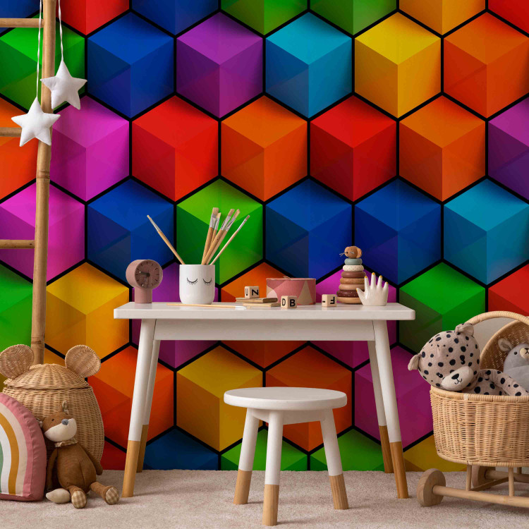 Wall Mural Colorful Geometric Boxes 98089 additionalImage 6