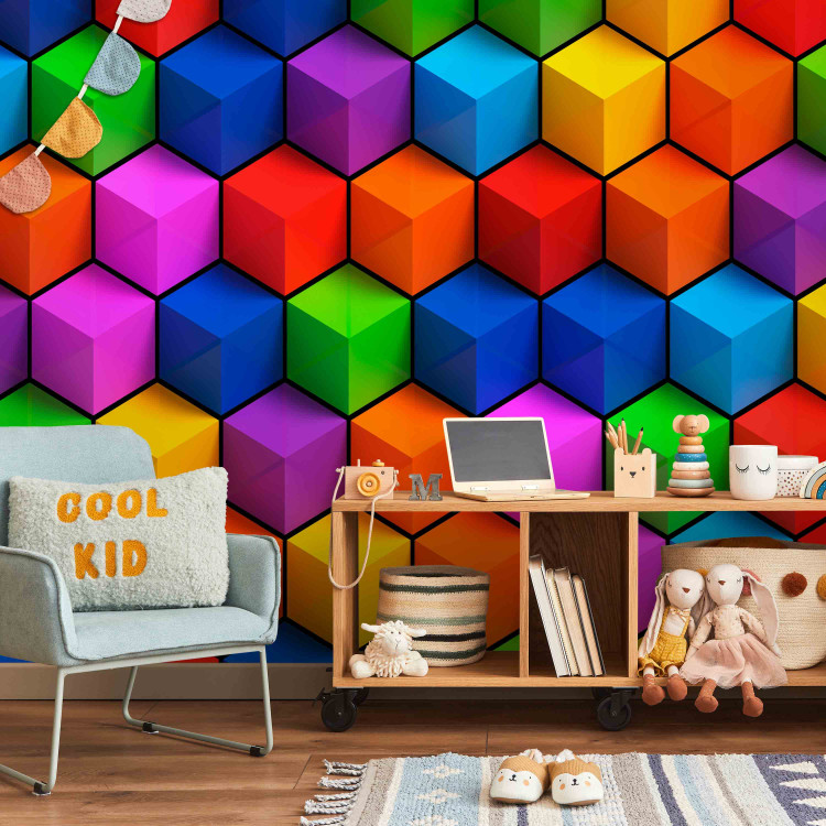 Wall Mural Colorful Geometric Boxes 98089 additionalImage 4