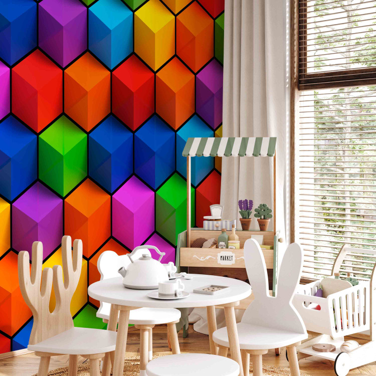 Wall Mural Colorful Geometric Boxes 98089 additionalImage 5