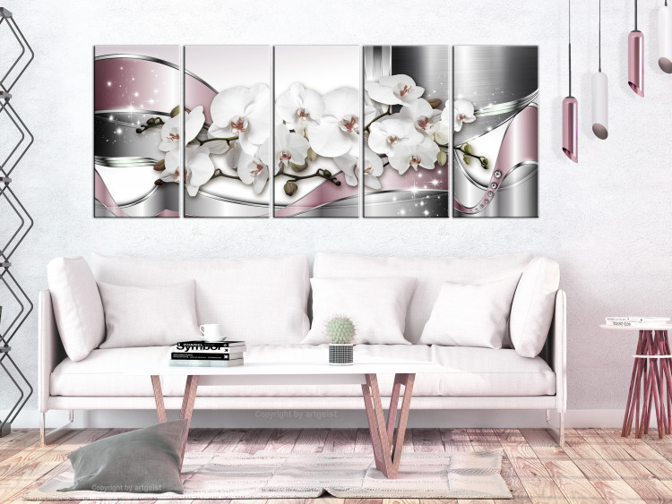 Canvas Art Print Shiny Orchids 104999 additionalImage 3