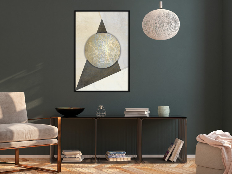 Poster Geometric Simplicity - geometric abstraction with triangles and circles 114299 additionalImage 3