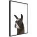 Poster Llama - composition for children with a black and white furry animal 114399 additionalThumb 10