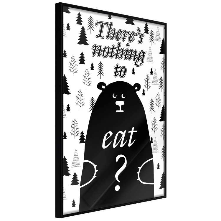 Wall Poster There's Nothing to Eat? - black and white composition with animal motif 114799 additionalImage 2