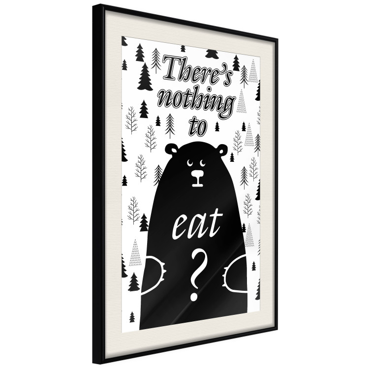 Wall Poster There's Nothing to Eat? - black and white composition with animal motif 114799 additionalImage 13